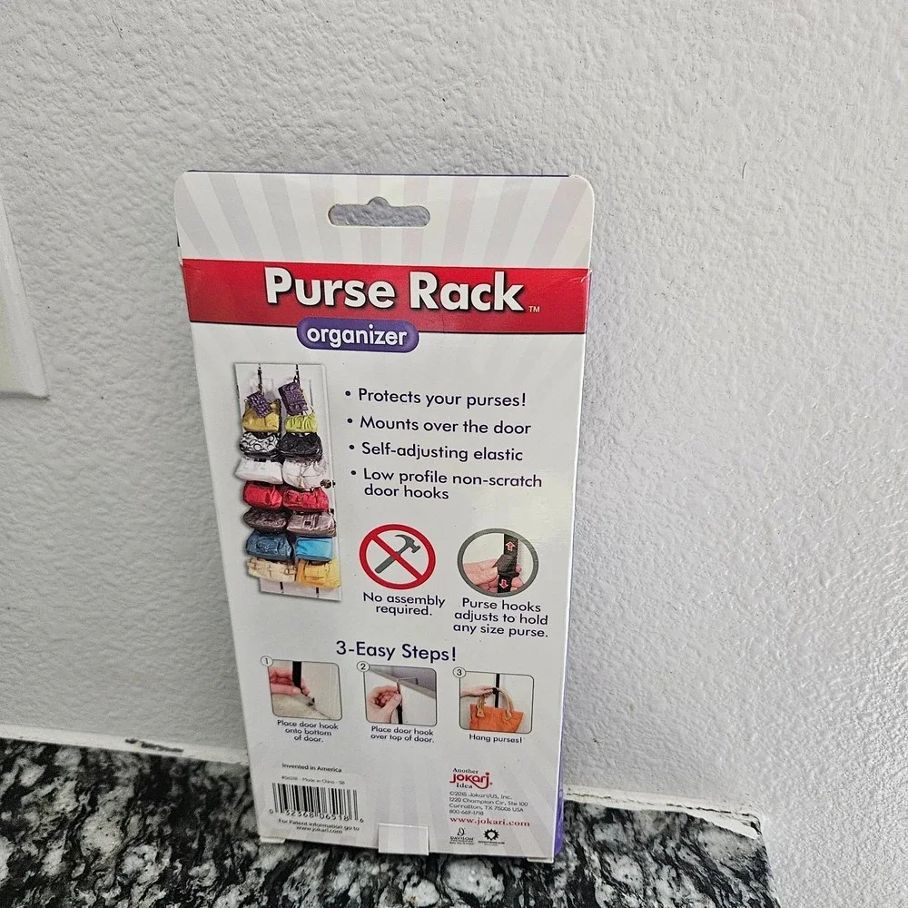 Anchor Jokari Purse Rack Organizer - Over Door - Holds 16 handbags NEW